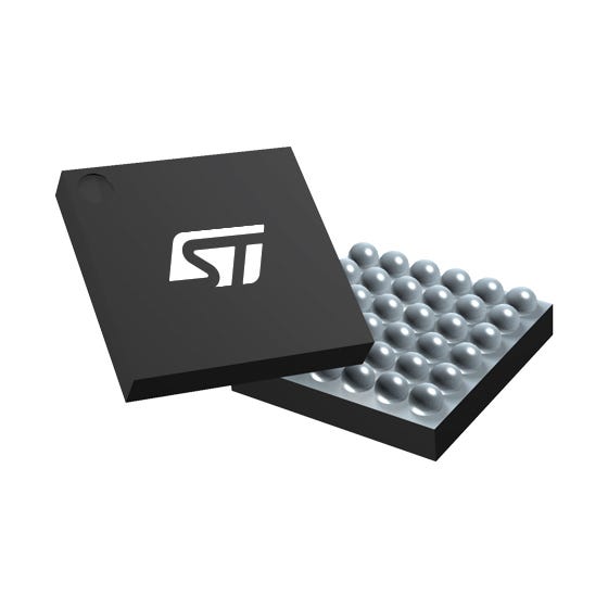 STM32F410TBY3TR — Manufacturer package reference image, WLCSP 36 2.6x2.6x0.6 P 0.4 mm