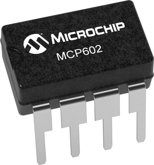 MCP602-I/P — Manufacturer package reference image, PDIP-8