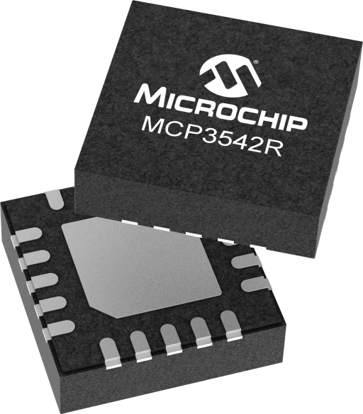 MCP3542R-E/2LX — Manufacturer package reference image, VQFN-20
