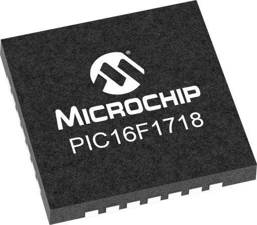 PIC16F1718T-E/MV — Manufacturer package reference image, UQFN-28