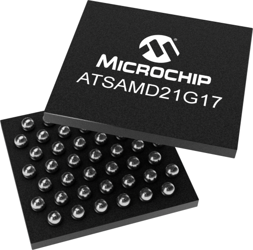 ATSAMD21G17A-UUT — Manufacturer package reference image, WLCSP-45