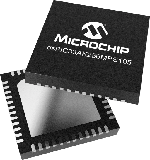 DSPIC33AK256MPS105-E/M7 — Manufacturer package reference image, VQFN-48
