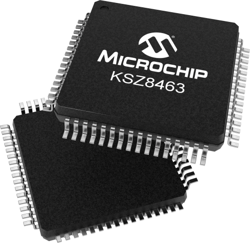 KSZ8463MLI — Manufacturer package reference image, LQFP-64