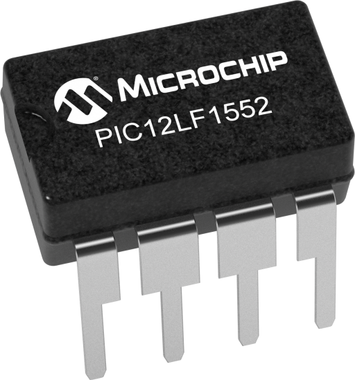 PIC12LF1552-I/P — Manufacturer package reference image, PDIP-8