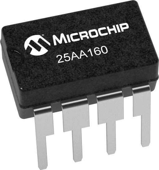 25AA160/P — Manufacturer package reference image, PDIP-8