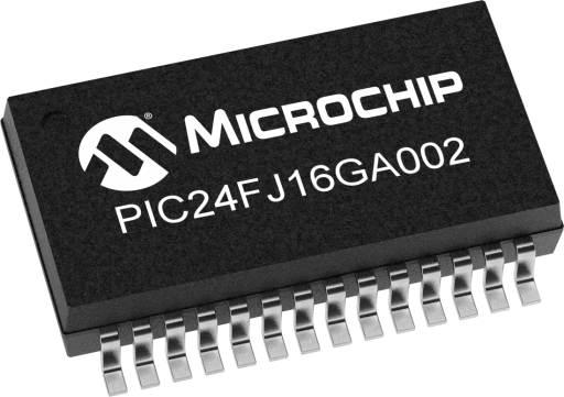 PIC24FJ16GA002-E/SS — Manufacturer package reference image, SSOP-28