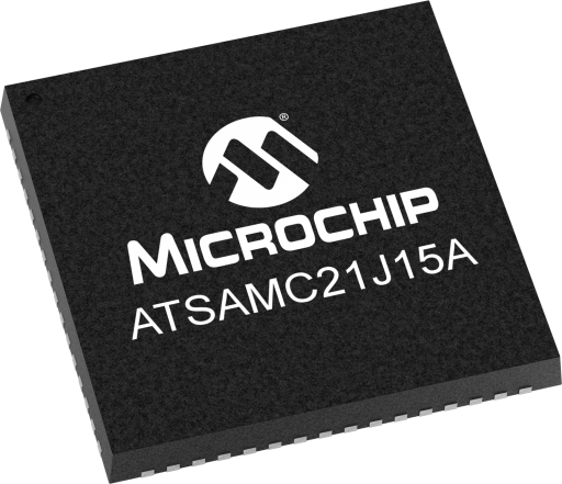 ATSAMC21J15A-MMUT — Manufacturer package reference image, QFN-64