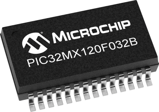 PIC32MX120F032BT-50I/SS — Manufacturer package reference image, SSOP-28