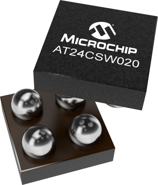 AT24CSW020-UUM0B-T — Manufacturer package reference image, WLCSP-4
