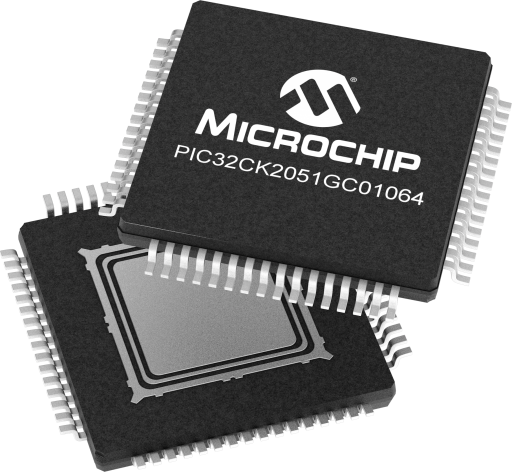 PIC32CK2051GC01064-I/3ZB-SL3 — Manufacturer package reference image, TQFP-64
