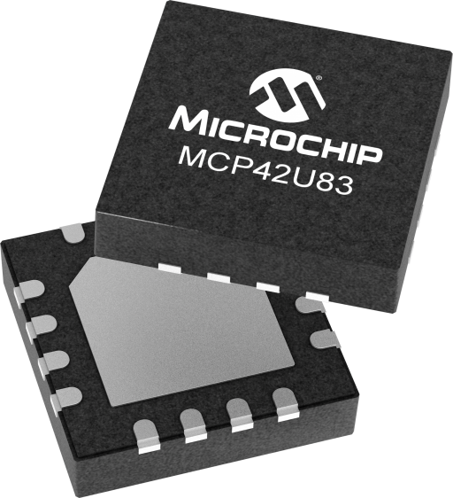 MCP42U83T-203E/7N — Manufacturer package reference image, VQFN-16