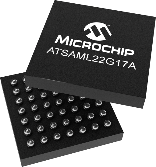 ATSAML22G17A-UUT — Manufacturer package reference image, WLCSP-49