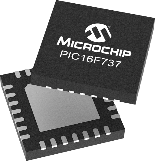 PIC16LF737-I/ML — Manufacturer package reference image, VQFN-28