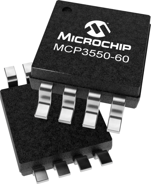 MCP3550-60E/MS — Manufacturer package reference image, MSOP-8
