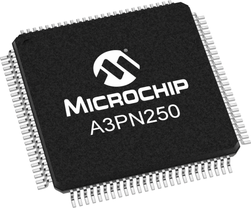A3PN250-2VQG100I — Manufacturer package reference image, TQFP-100